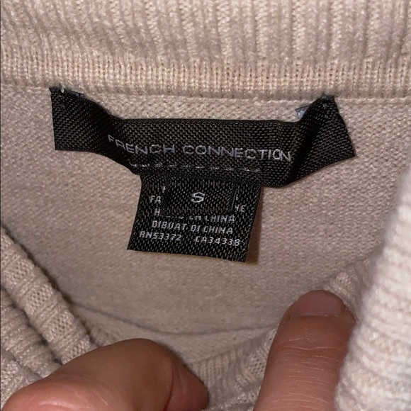 French Connection Cream Cowl Neck Sweater - Picture 4 of 7